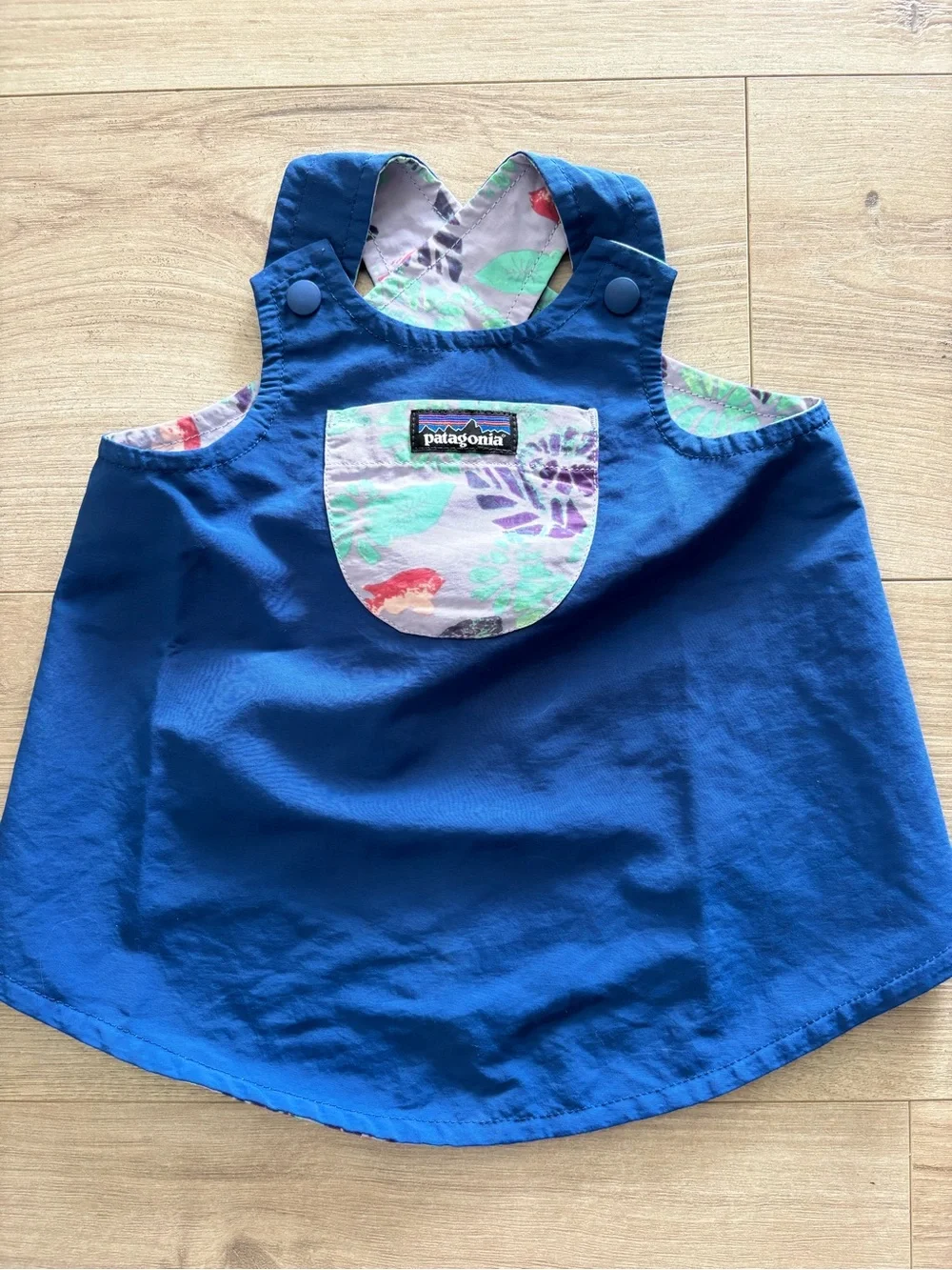 Patagonia Lavender Tropical Leaf Tank & Bloomer Set with Navy Pocket